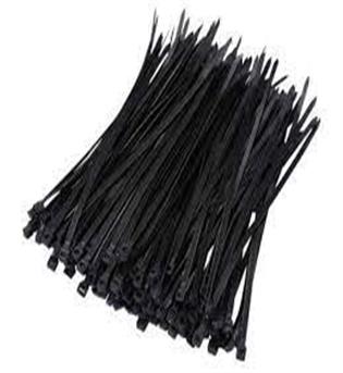 بست پهن پلاستیکی مشکی زیپی(370-7.6)