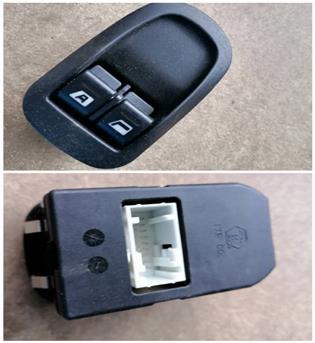 کلید 206 شیشه بالابر جلو طرح جدید سوکت پایین سفید هانتر