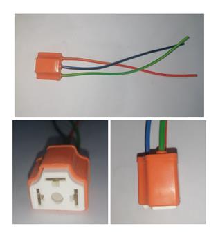 سوکت چراغ جلو سرامیکی  405 پراید سه شاخه (خار) کبسون (S40)